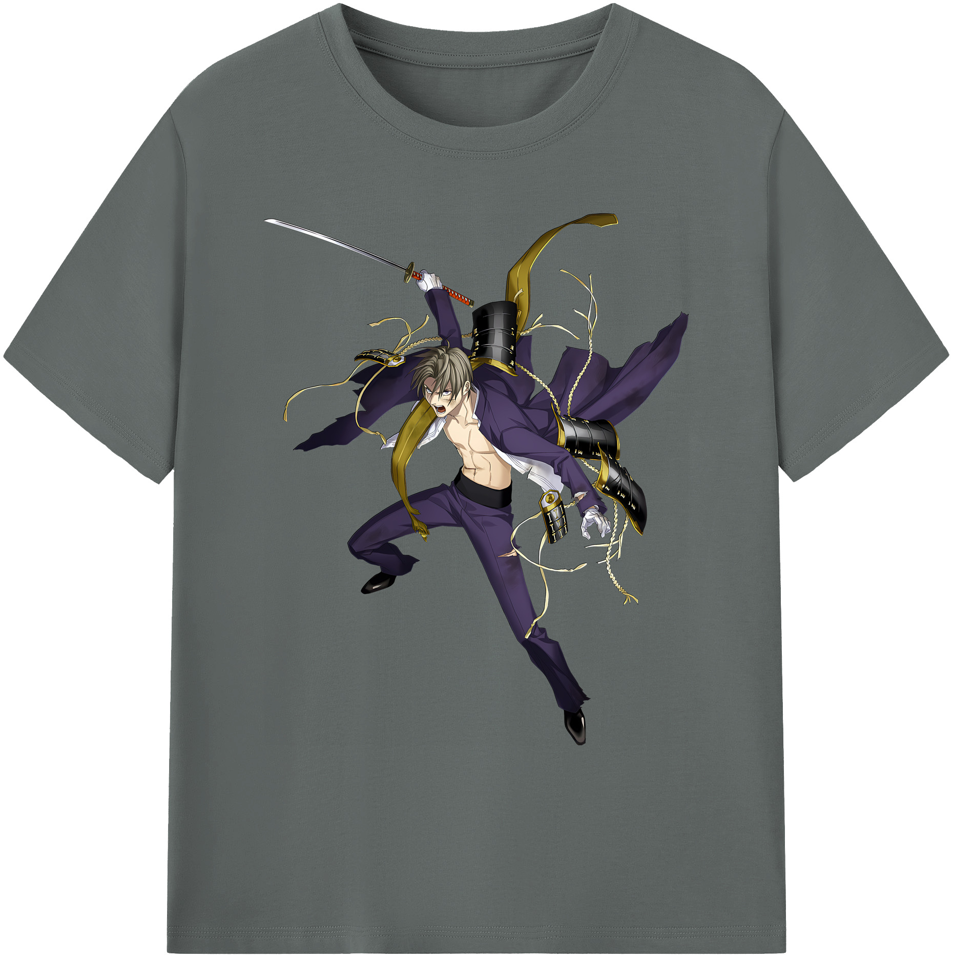（画像用） 刀剣乱舞 Touken Ranbu 綿100％ メンズ半袖Tシャツ｜肌触りやわらか＆通気性